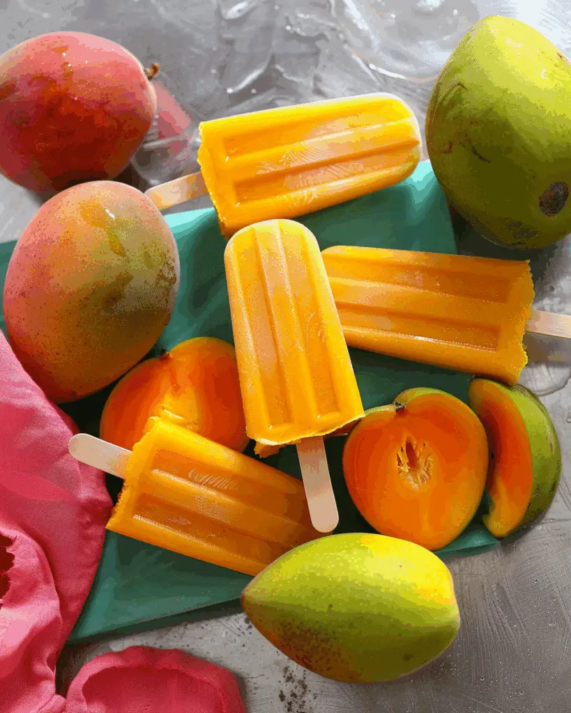 Creamy Mango Popsicles