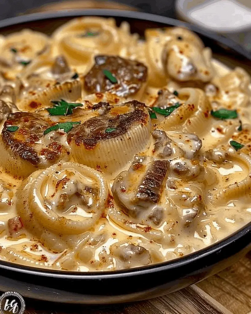 Creamy Paprika Steak Shells