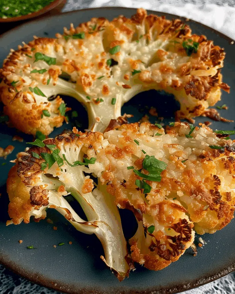 Crispy Parmesan Cauliflower Steaks