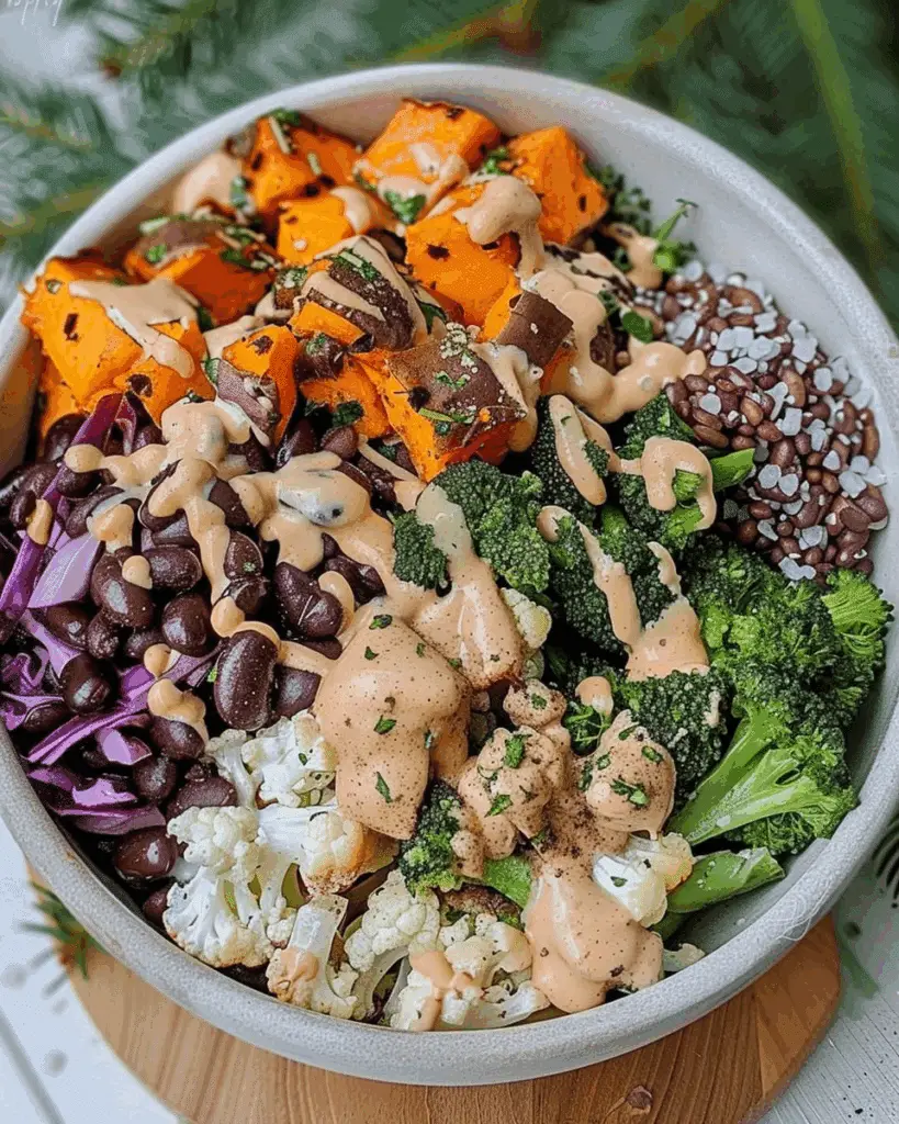 Crispy Roasted Sweet Potato Black Bean Bowl