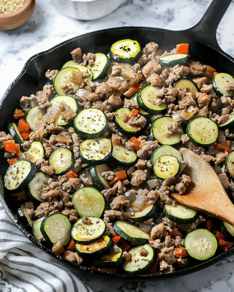 Easy Ground Turkey and Zucchini Skillet