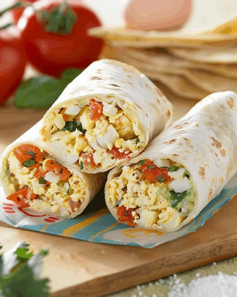 Egg White & Vegetable Egg Breakfast Burrito