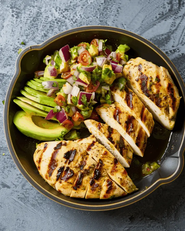 Grilled Chicken with Avocado Salsa