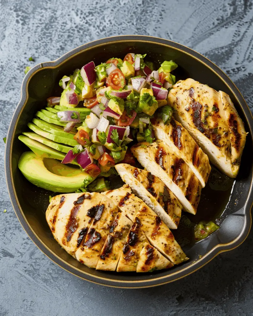 Grilled Chicken with Avocado Salsa