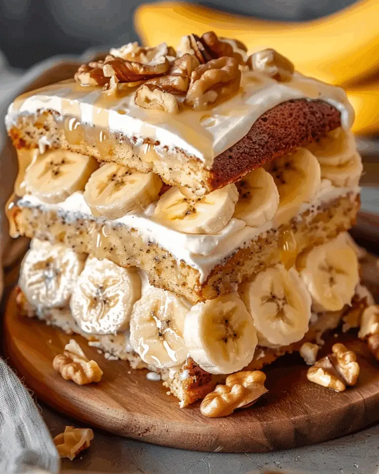 Heavenly Banana Walnut Cream Cake
