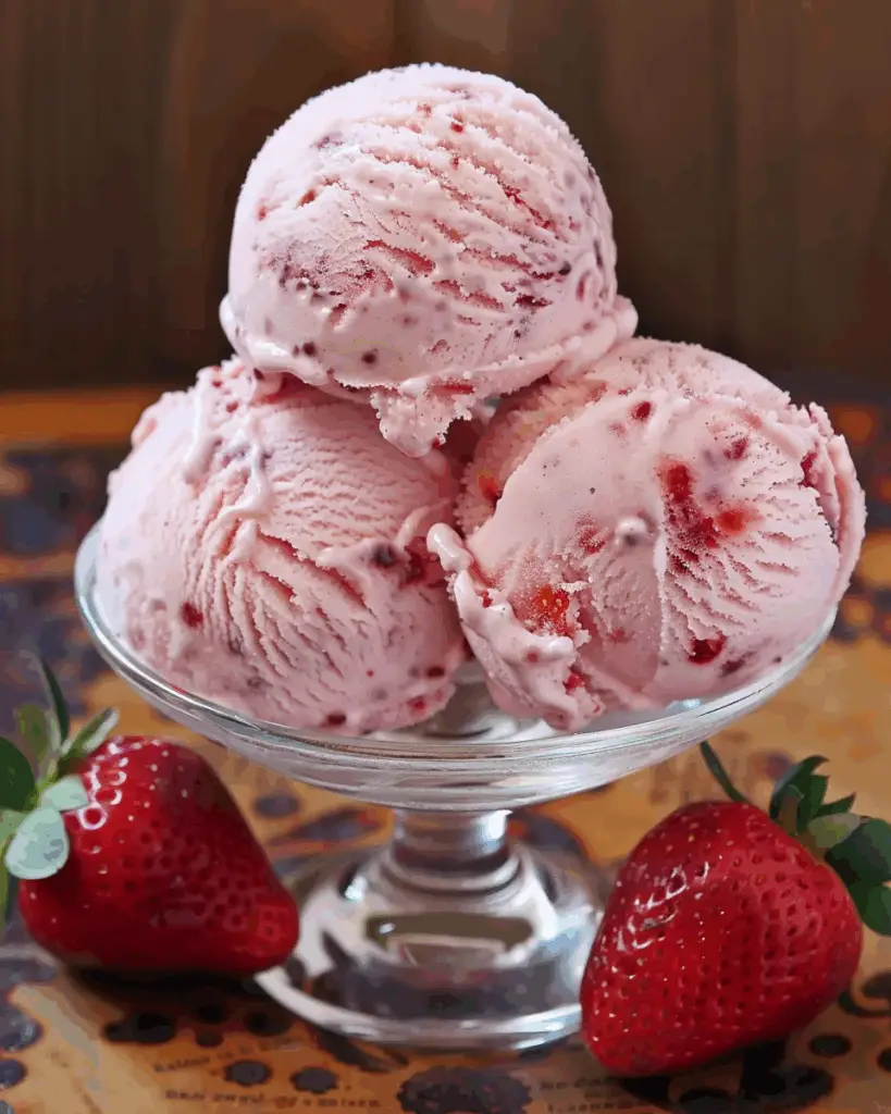 Homemade Strawberry Ice Cream