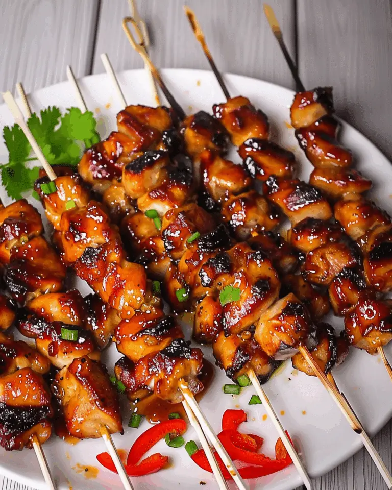 Honey Garlic Chicken Skewers