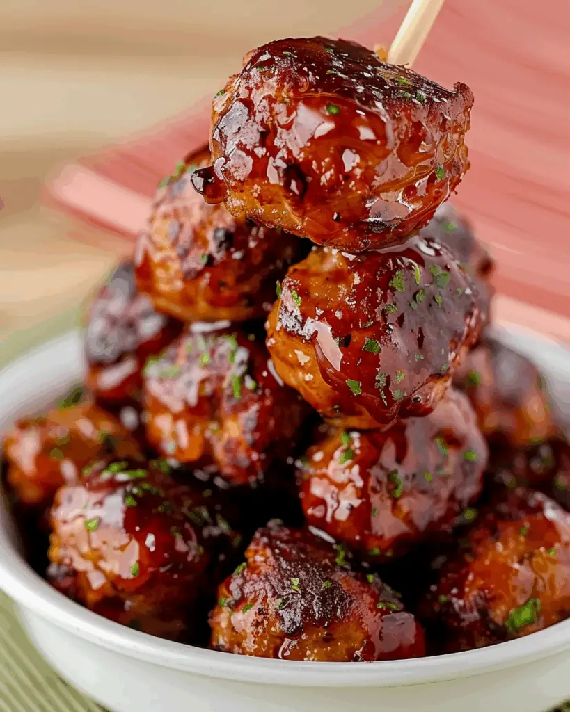 Honey Garlic Glazed Meatballs
