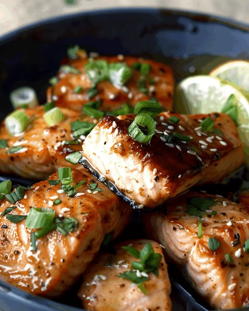 Honey and Soy Sauce Glazed Salmon Bites