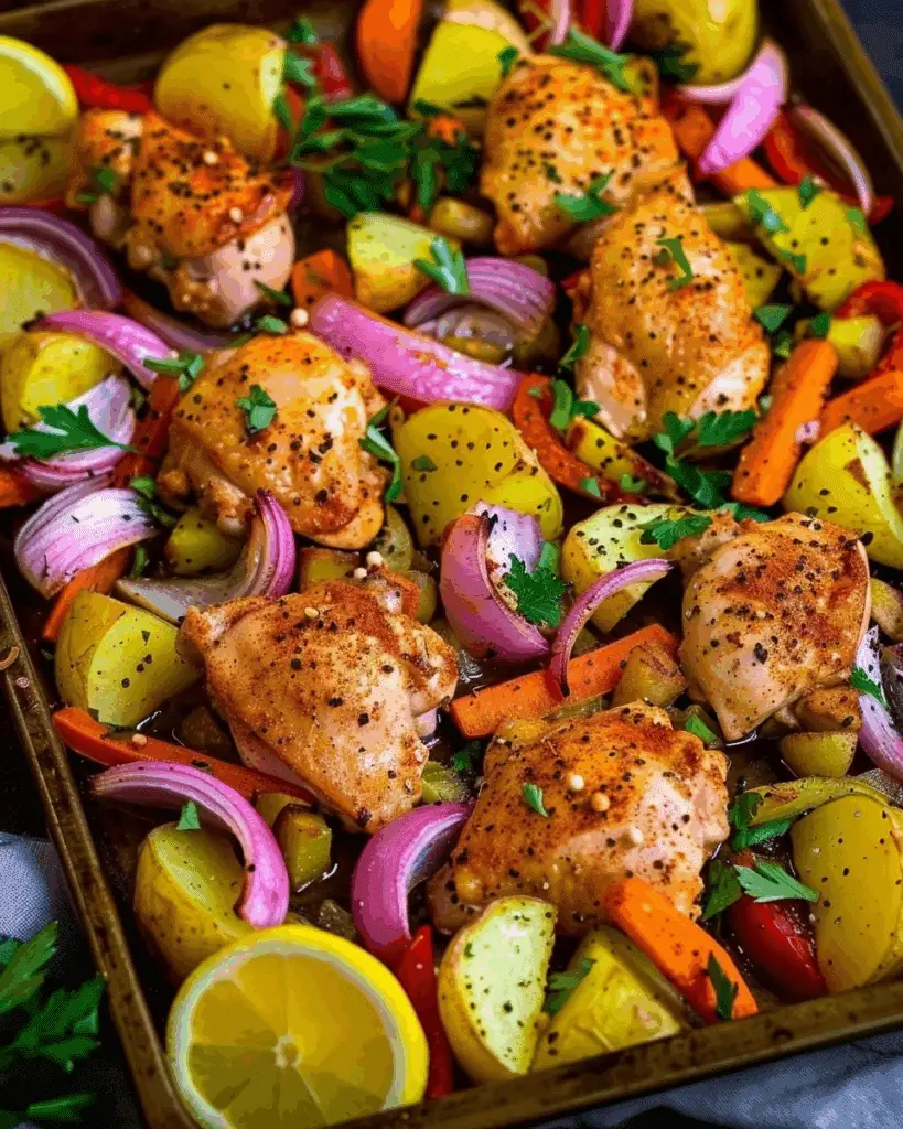 Indian-Spiced Chicken and Potato Traybake