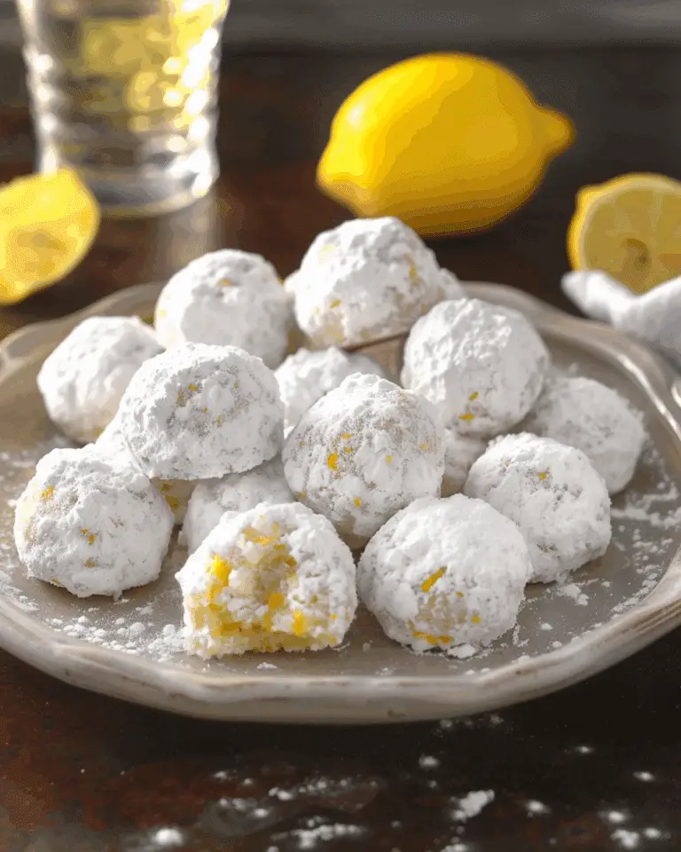 Lemon Cardamom Snow Cookies