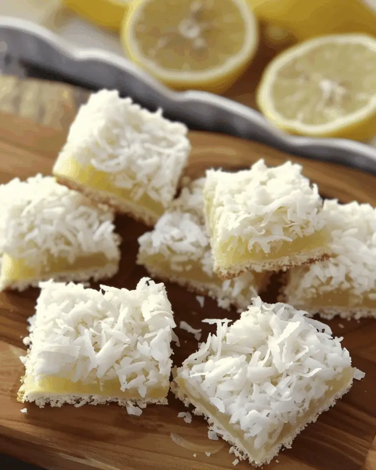 Lemony Coconut Slice