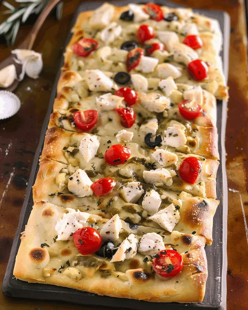 Mediterranean Chicken Flatbread