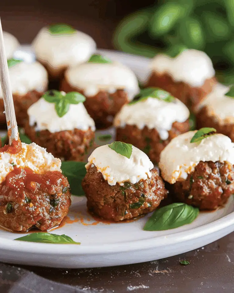 Mozzarella Stuffed Meatballs