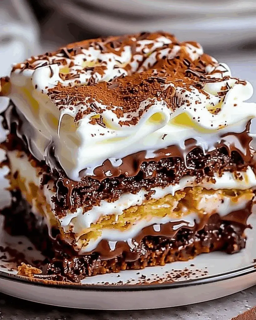 No-Bake Chocolate Éclair Cake