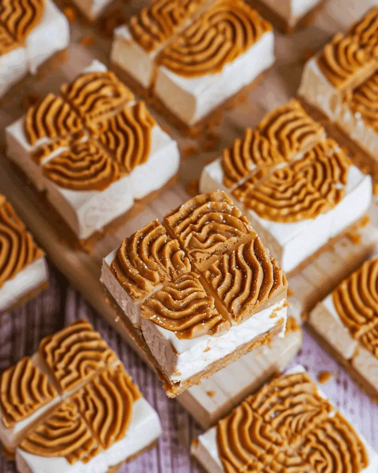 No-Bake Cookie Butter Cheesecake Bars