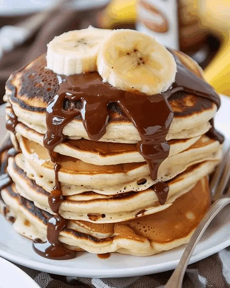 Nutella Stuffed Banana Pancakes