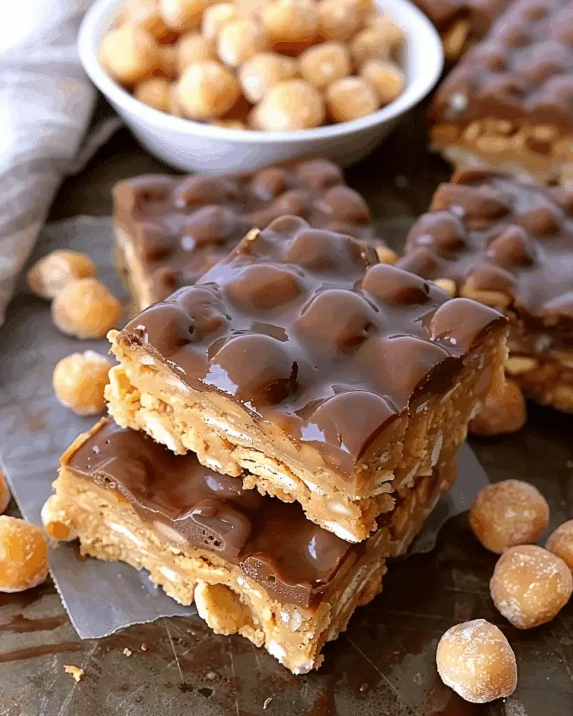 PB Caramel Crunch Cereal Bars