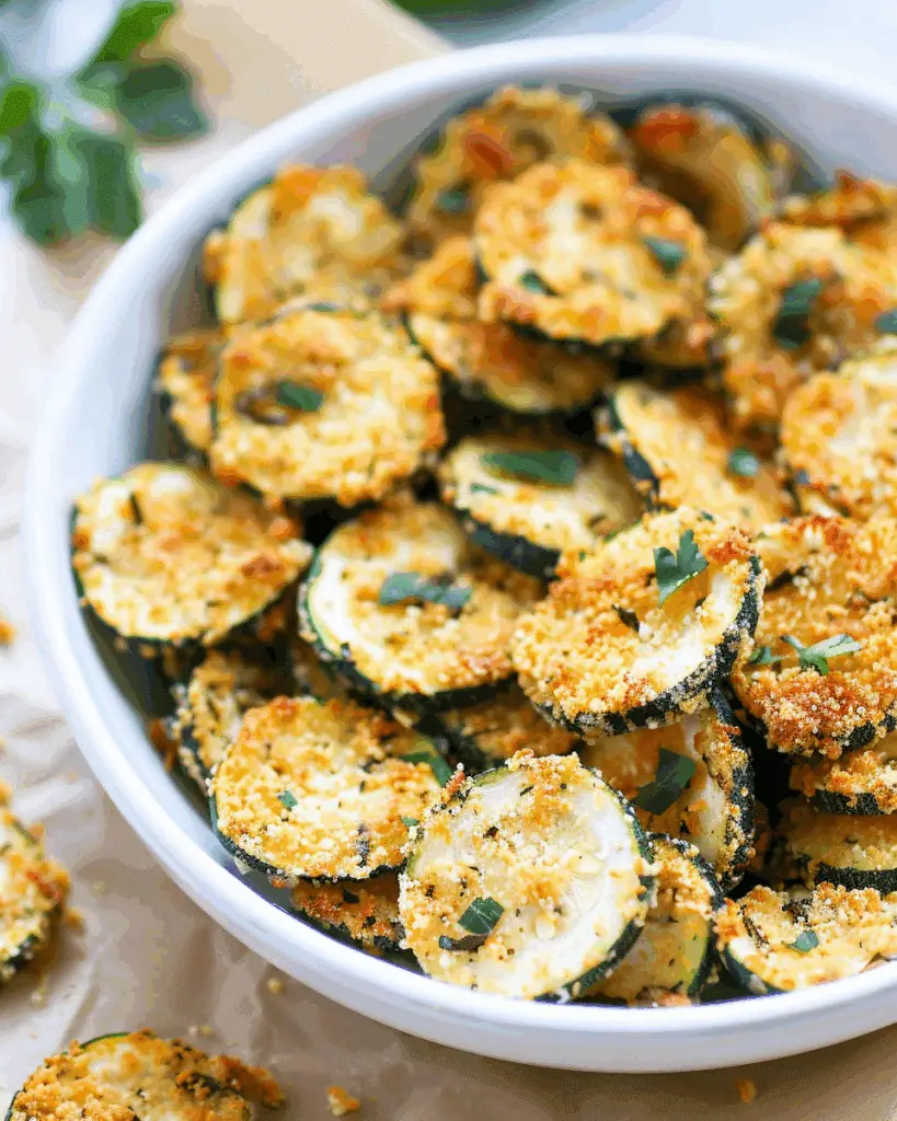 Parmesan Baked Zucchini Chips