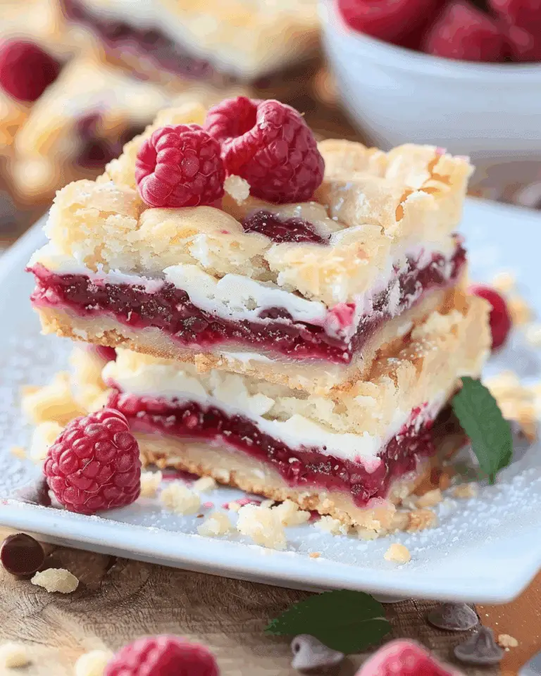 Raspberry White Chocolate Blondie Bars