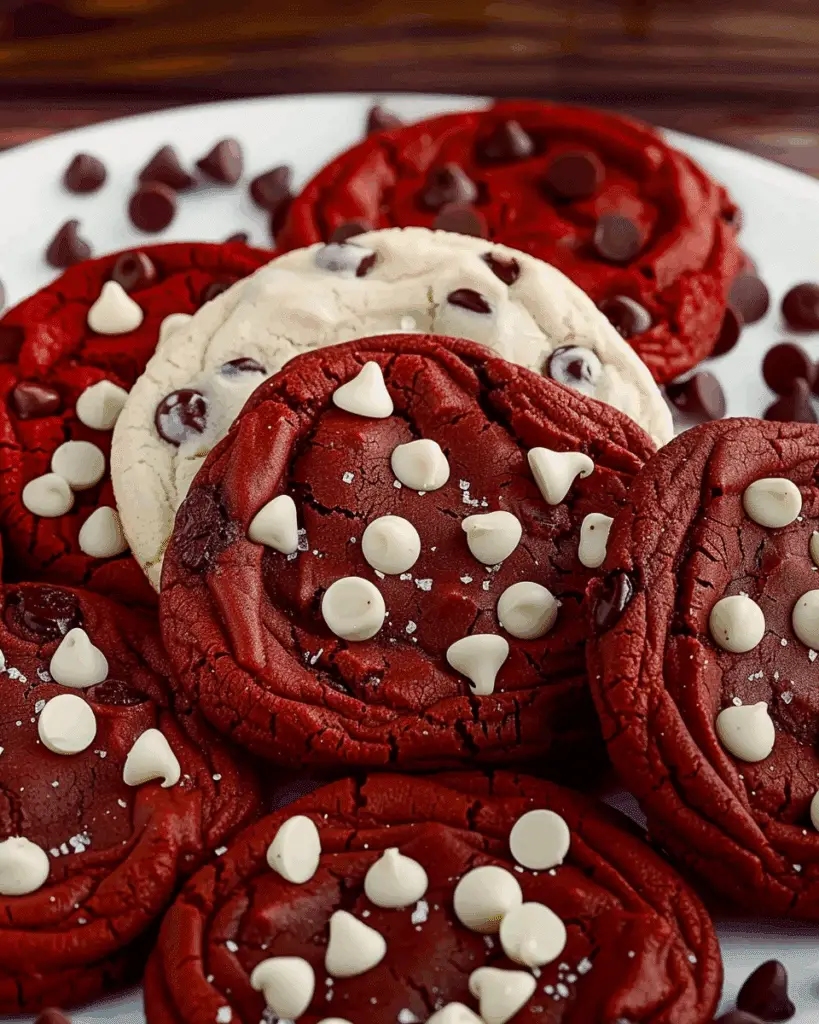 Red Velvet Chocolate Chip Cookies