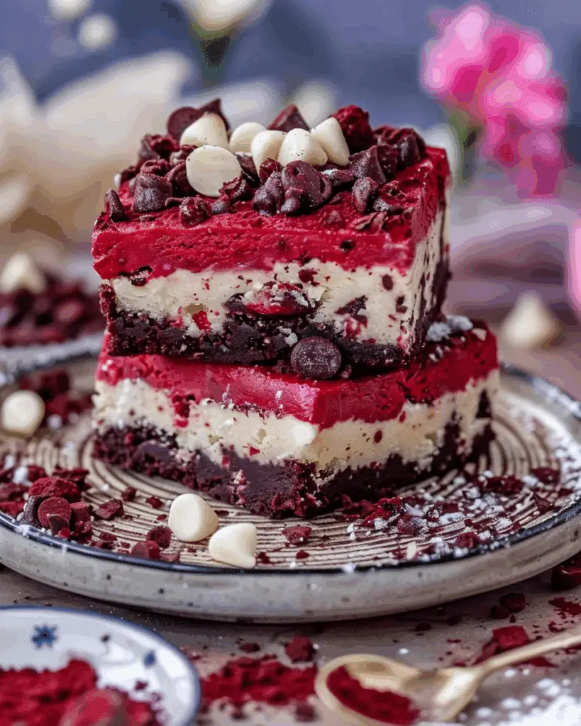 Red Velvet Cookie Bars