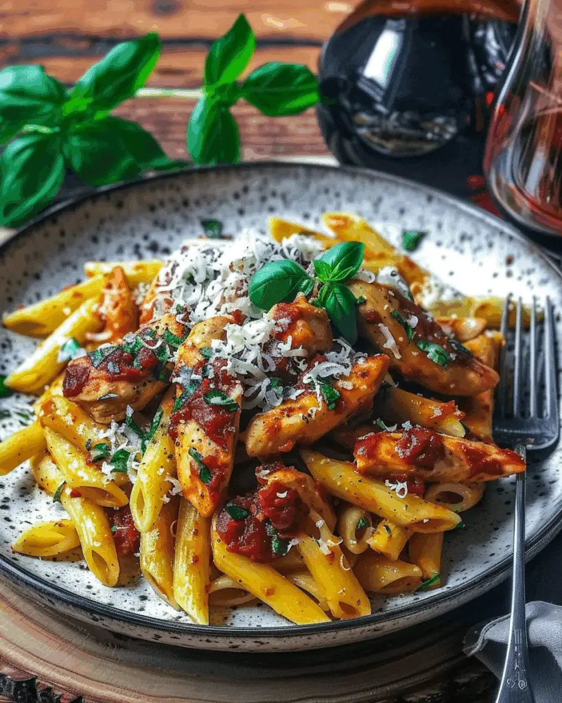 Roasted Red Pepper Chicken Penne