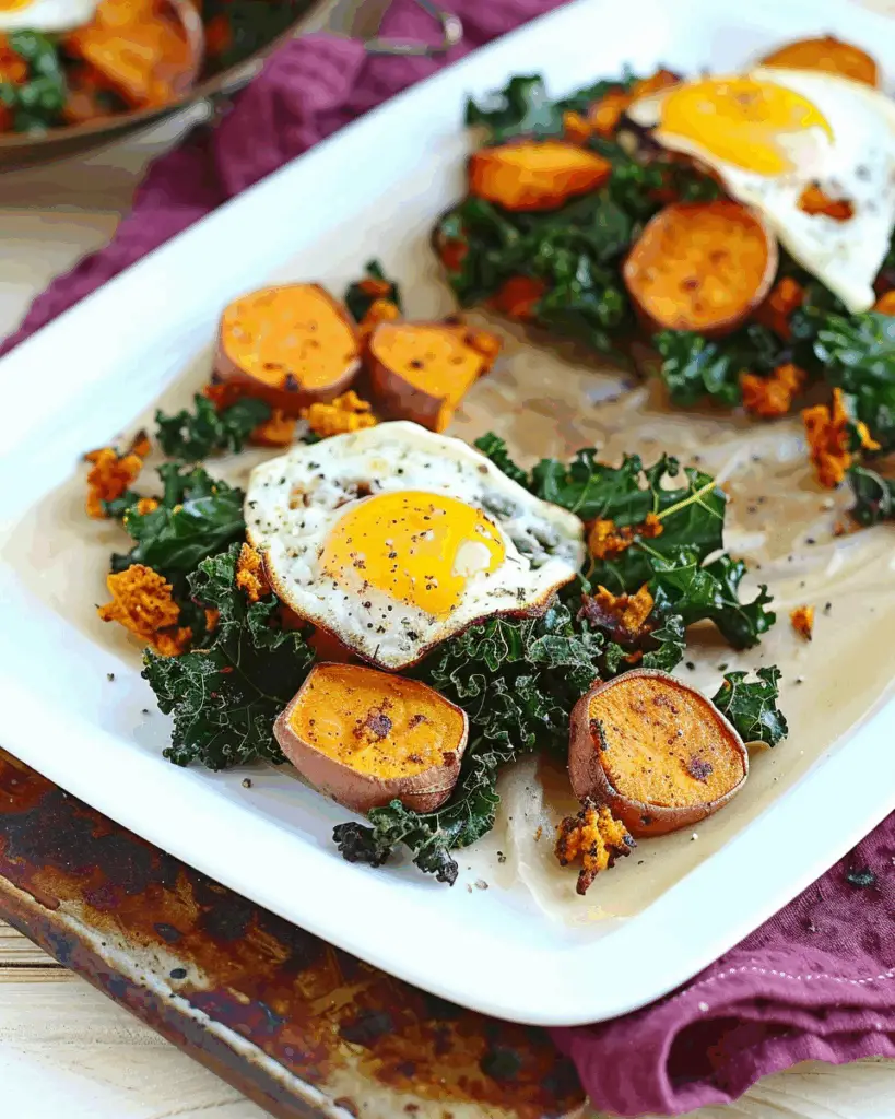 Roasted Sweet Potato & Kale Breakfast Hash