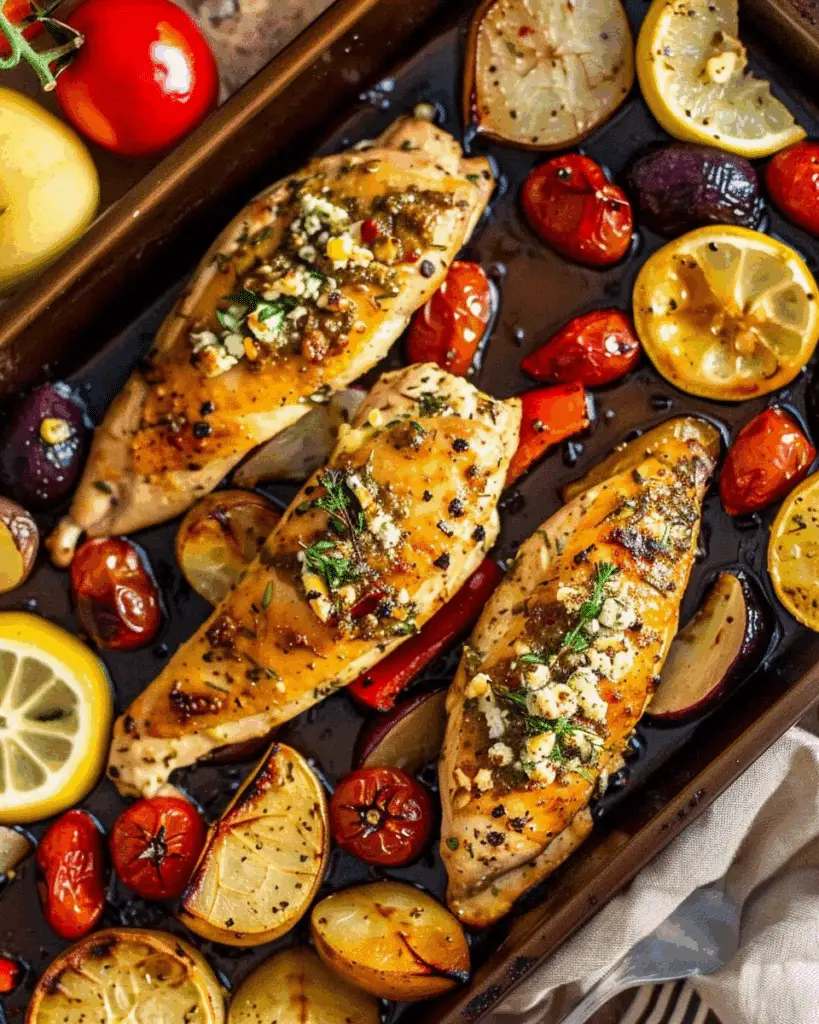Sheet Pan Mediterranean Chicken and Veggies