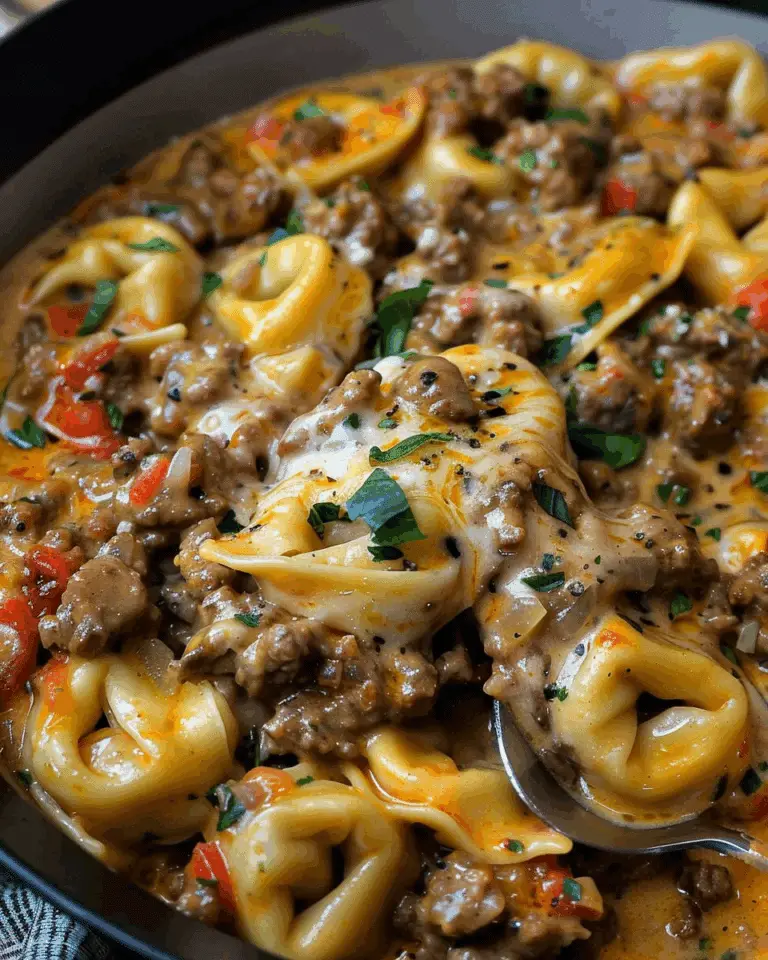 Slow Cooker Creamy Ranch Beef Tortellini Feast
