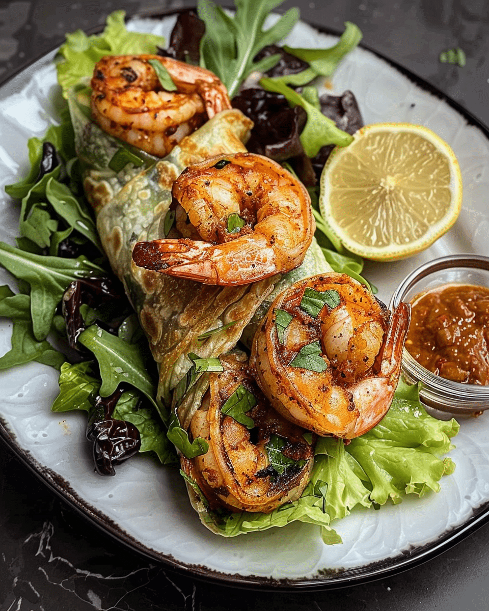 Spicy Shrimp Wraps with Chipotle Sauce