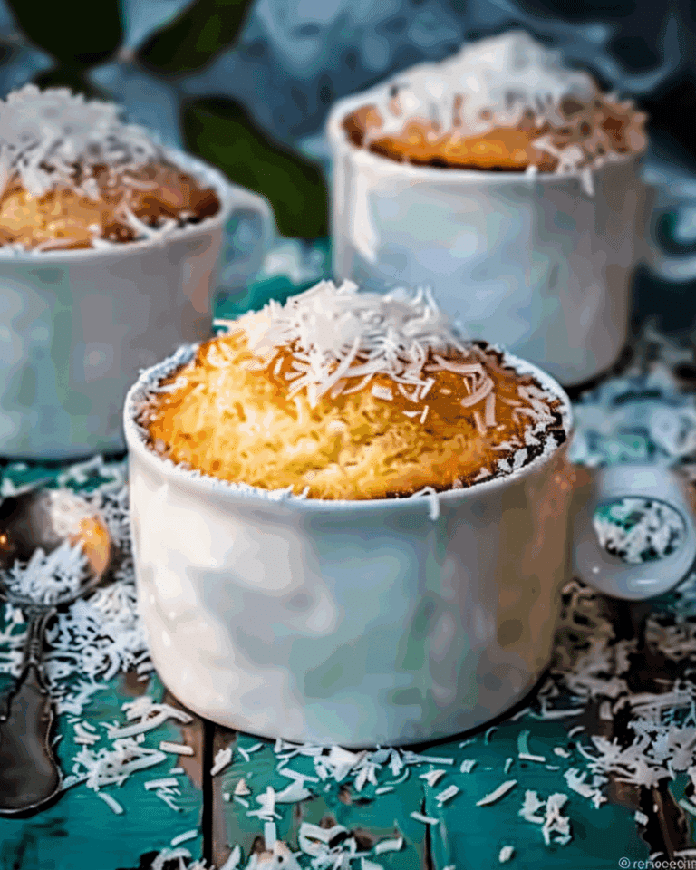 Vanilla Coconut Cottage Cheese Mug Cake