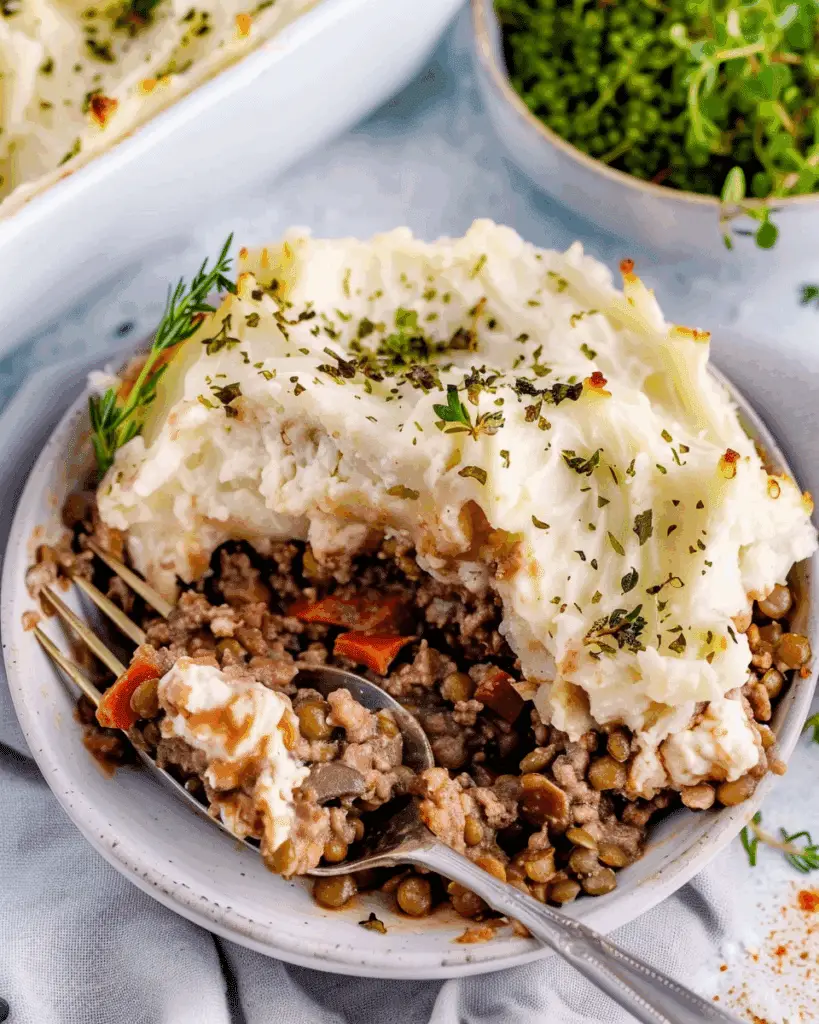 Vegan Lentil Mushroom Shepherd’s Pie