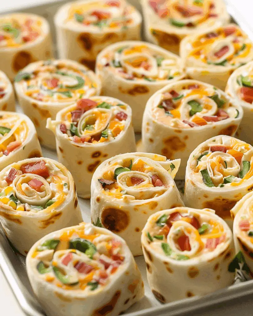 Vegetable Cream Cheese Tortilla Roll Ups