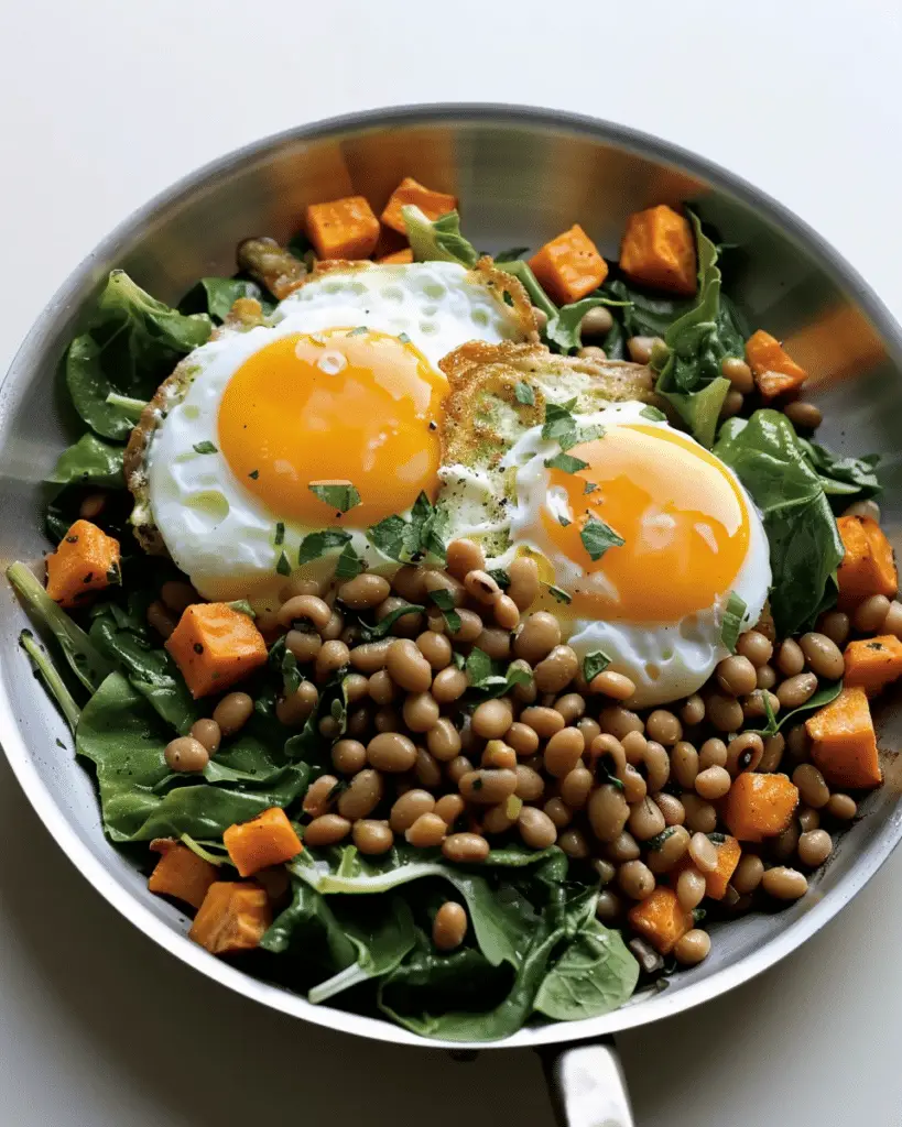 Black Eyed Pea and Sweet Potato Hash