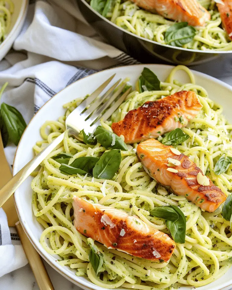 30 Minute Salmon Pesto Pasta