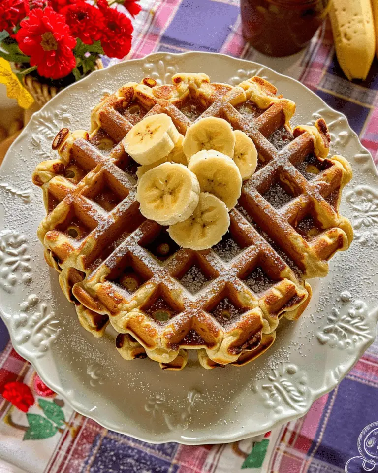 4-Ingredient Banana Oatmeal Waffles (No Eggs, No Dairy, No Flour)