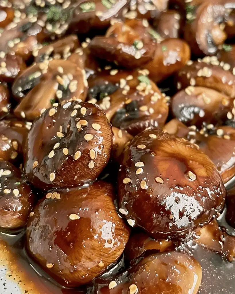 Balsamic Soy Roasted Garlic Mushrooms