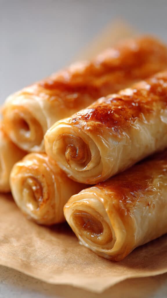 Banana and Caramel Filo Rolls