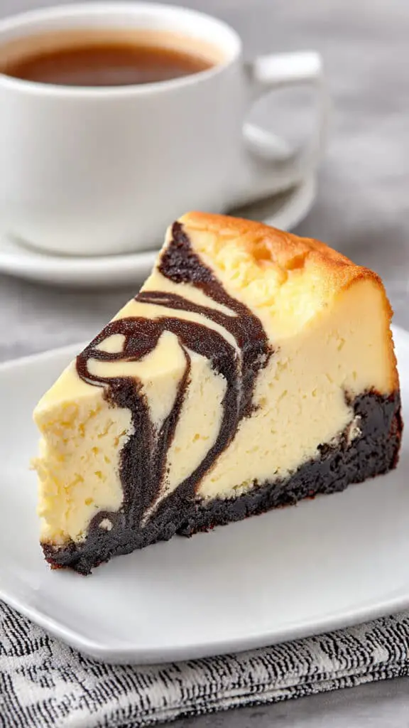 Black Sesame Marble Cheesecake (Gluten Free)
