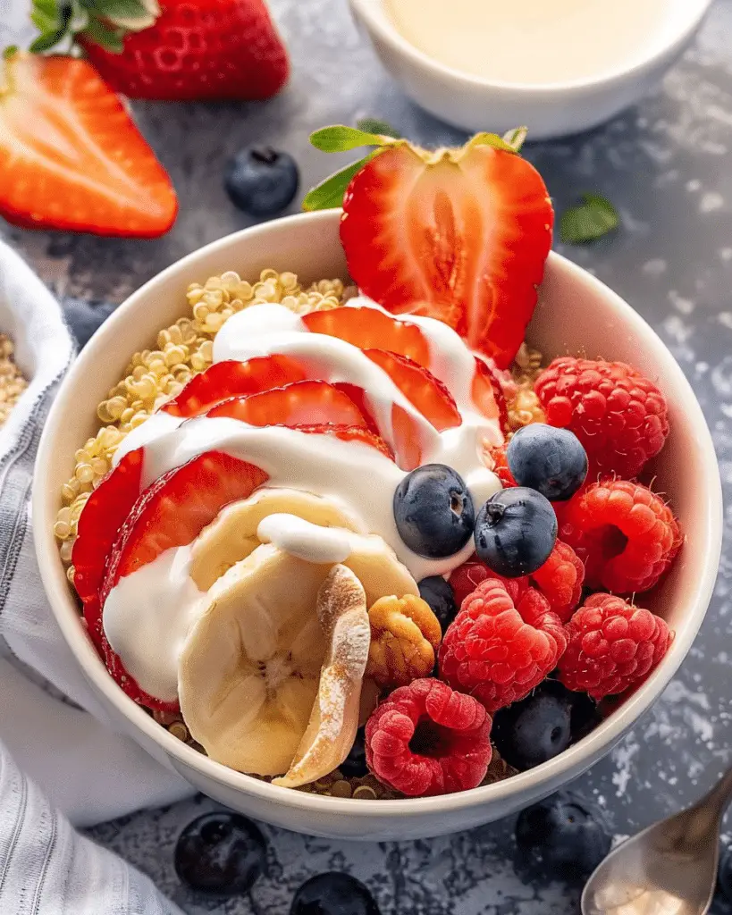 Breakfast Berry Quinoa Bowls