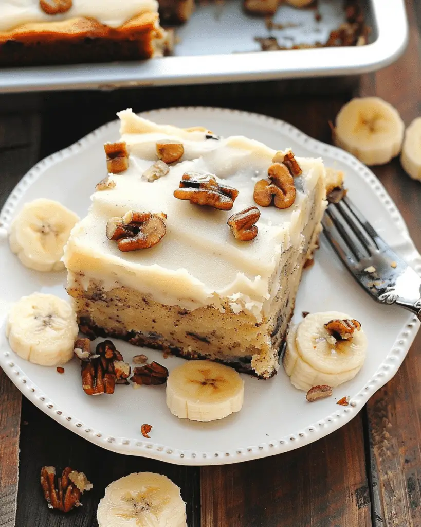 Brown Butter Frosted Banana Bread Bars