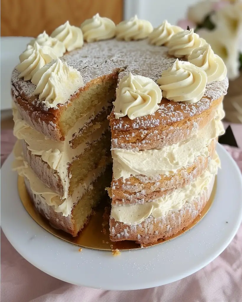 Vanilla Bean Cake with Mascarpone Whip
