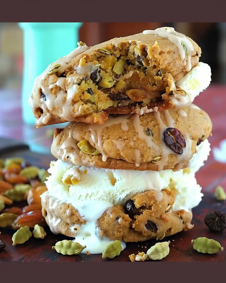 Cardamom-Date Coffee Ice Cream Sandwiches