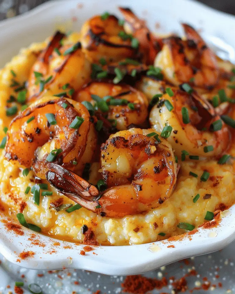 Cheese Grits with Grilled Cajun Shrimp