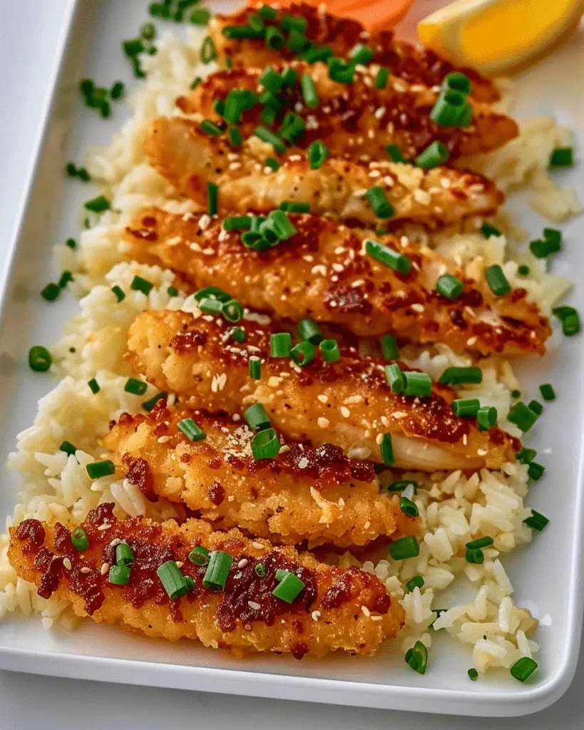 Chicken Scampi with Garlic Parmesan Rice