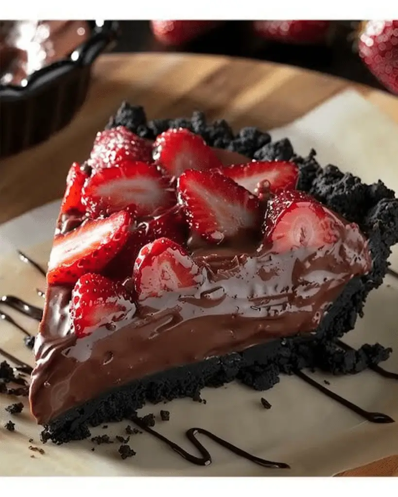 Chocolate Covered Strawberry Pie