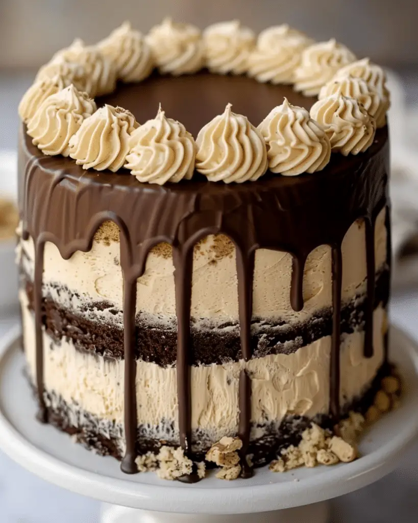 Chocolate Peanut Butter Cheesecake Cake