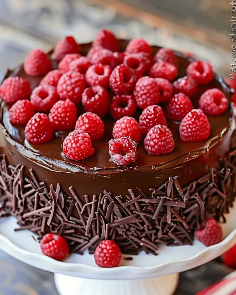Chocolate Raspberry Truffle Cake