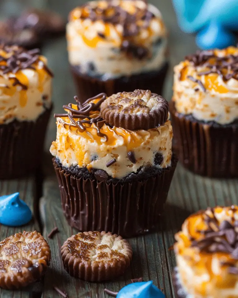 Cookie Monster Cheesecake Cups